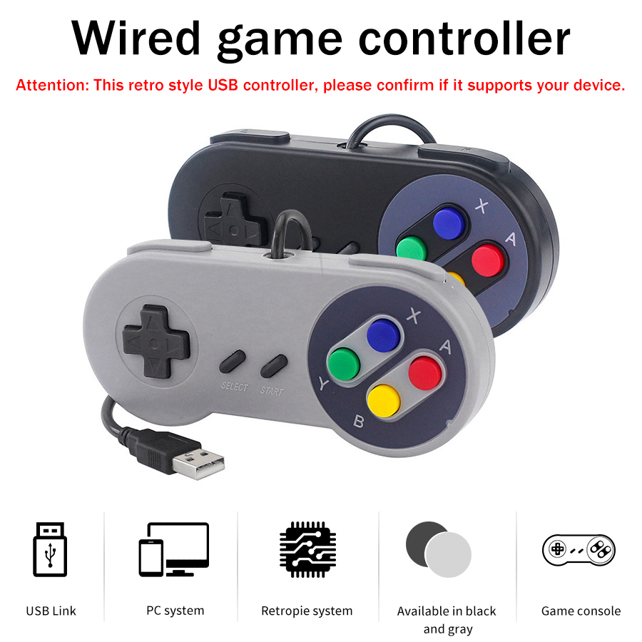 Retro Gaming Raspberry Pi 4 - 1-2 Buah Gamepad Retro Pengontrol USB