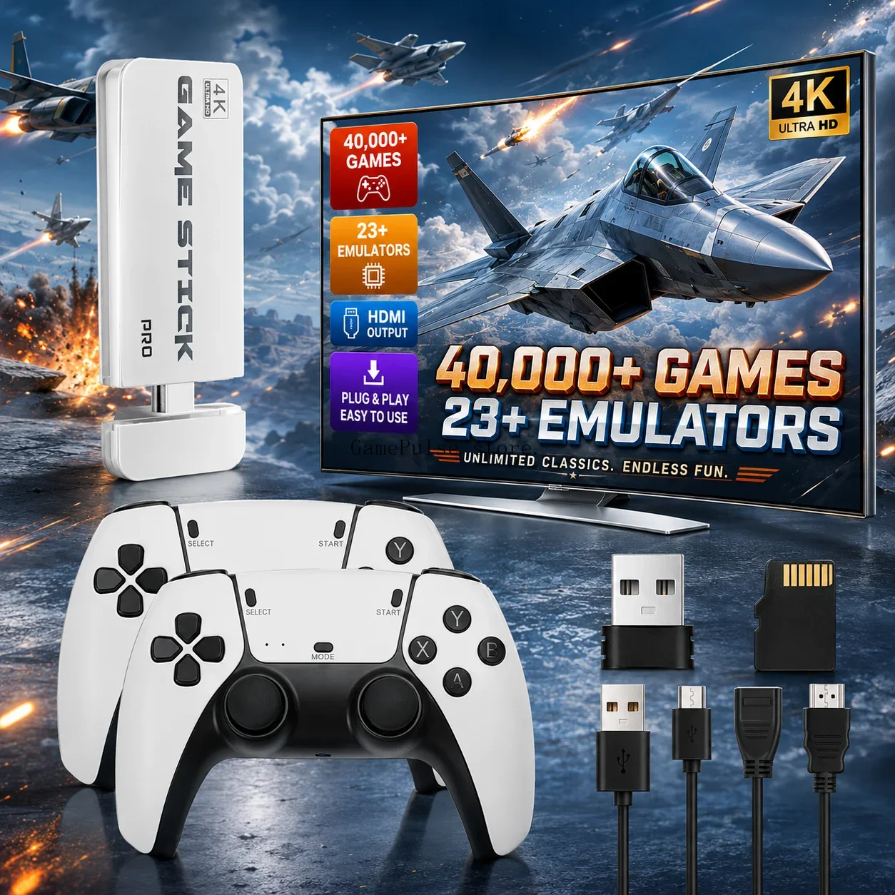 Retro Gaming Tv Box - GamePulse M15 Ultra Game Stick Konsol