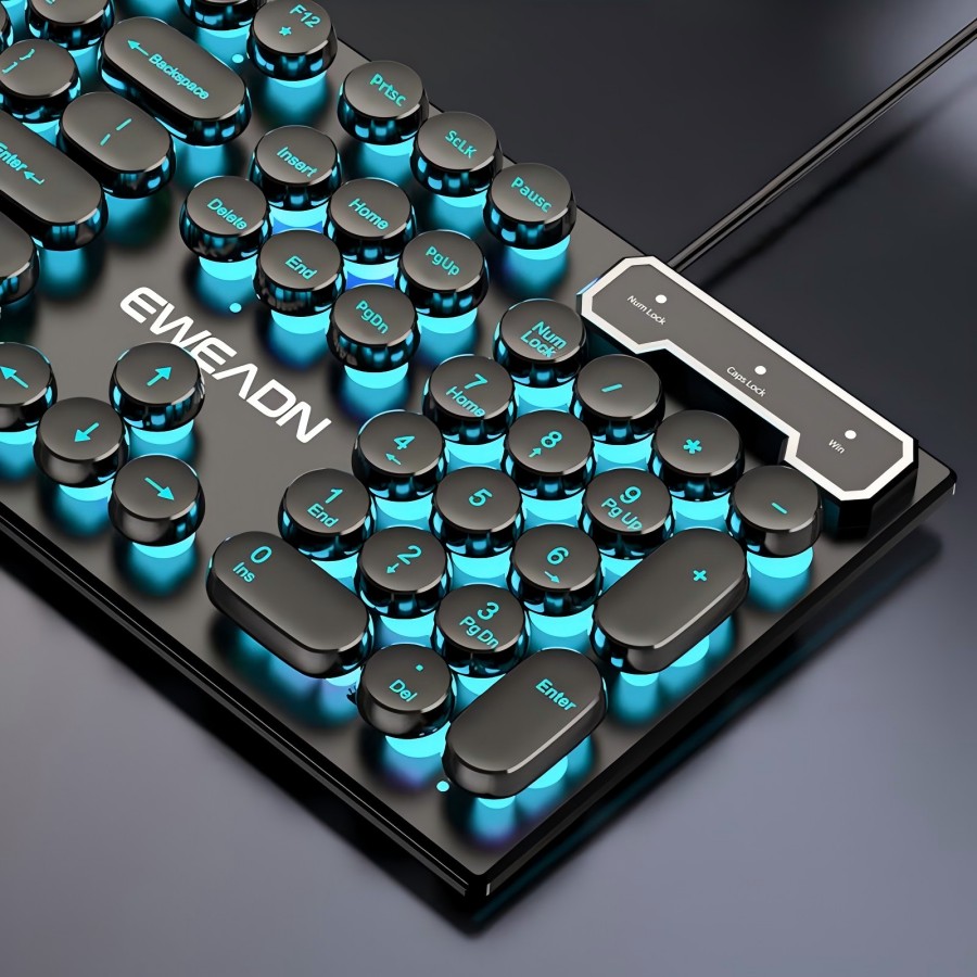 Retro Gaming Windows - Keyboard Gaming Mesin Ketik EWEADN, 104