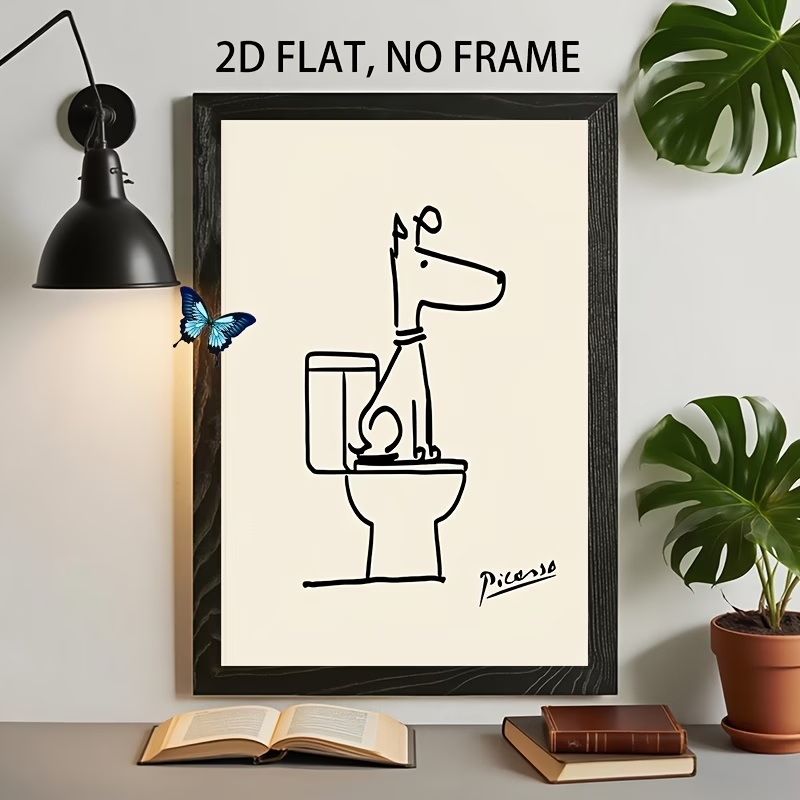 Retro Gaming Pictures - Modern, Retro Fun Dog Toilet Picasso