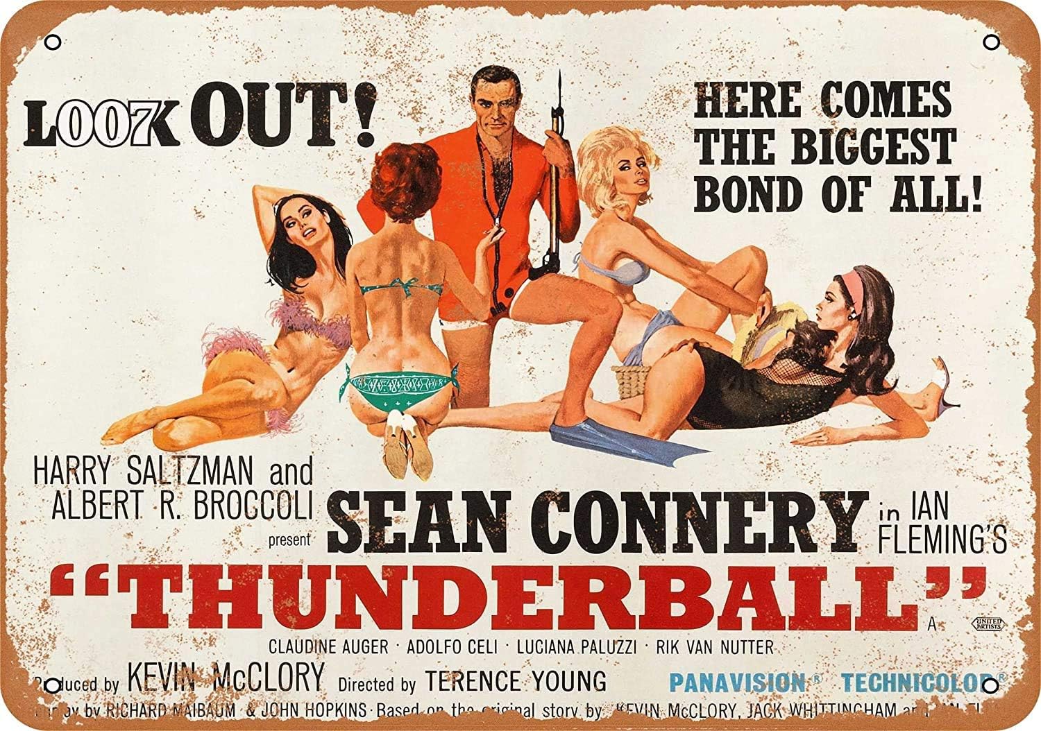 Retro Gaming Pictures - 1965 Thunderball adalah Papan Tanda Logam