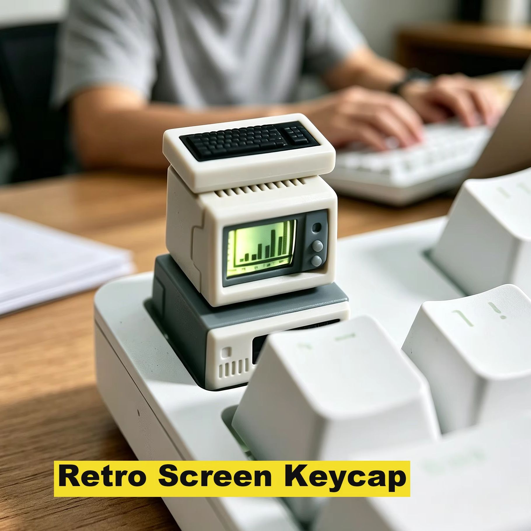 Retro Gaming Fun - Tutup Tombol Komputer Retro dengan Lampu