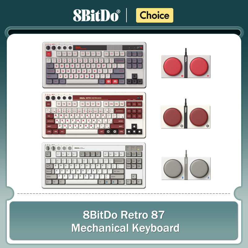 Retro Gaming Windows - Keyboard Mekanis Retro 8Bitdo, Keyboard Gaming