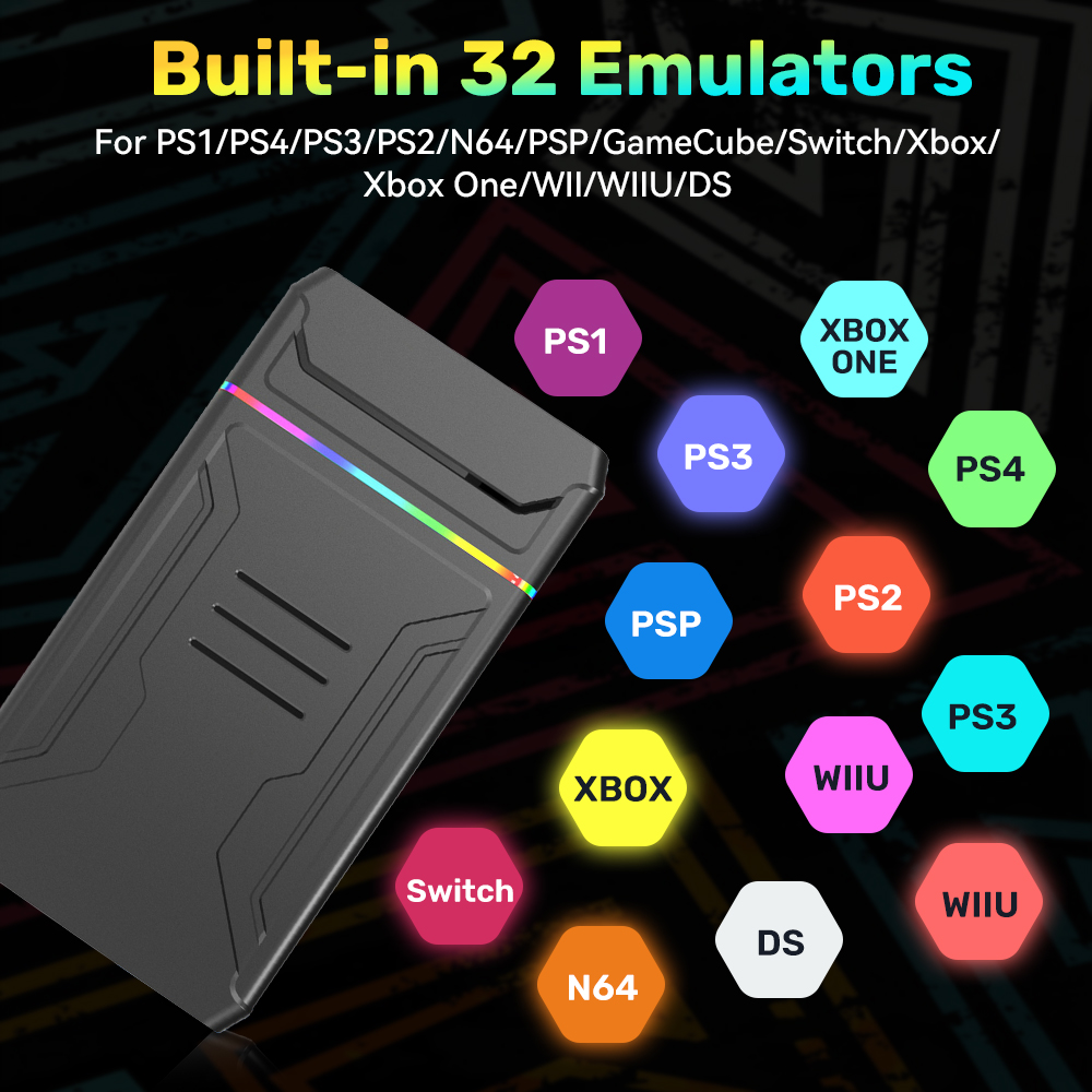 3TB HDD Eksternal Emulator Gam - Retro Gaming Xbox ulasan dan harga