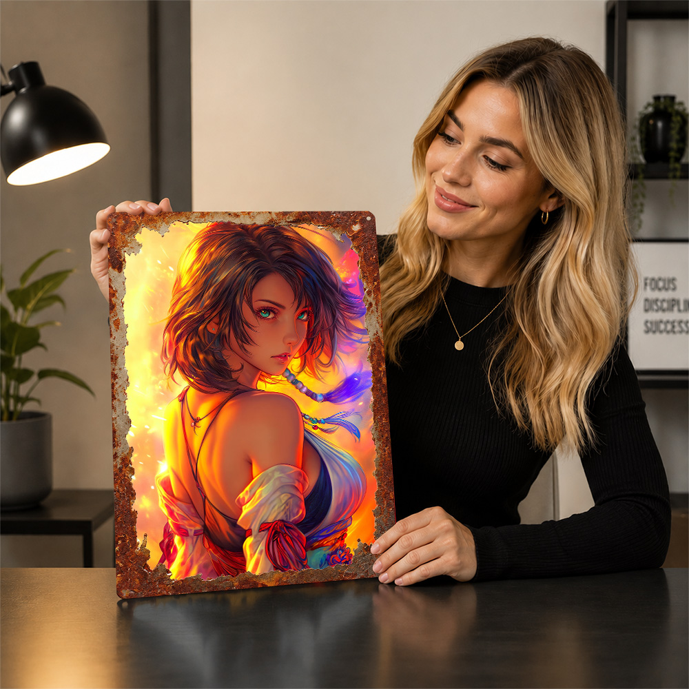 Poster Gadis Anime dengan Lata - Background Retro Gaming ulasan dan harga