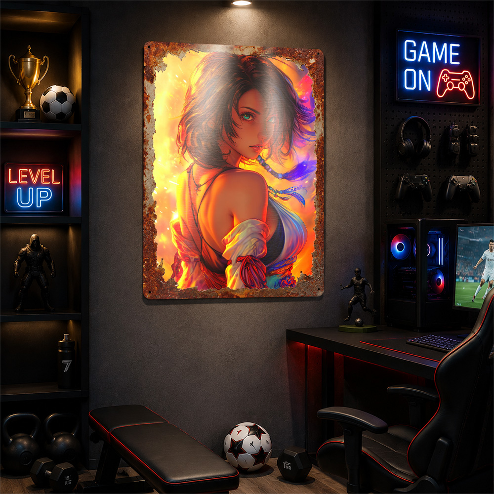 Poster Gadis Anime dengan Lata - Background Retro Gaming ulasan dan harga