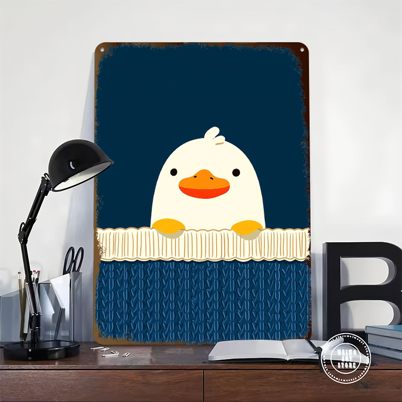 Poster Logam Bebek Lucu di Lat - Background Retro Gaming ulasan dan harga