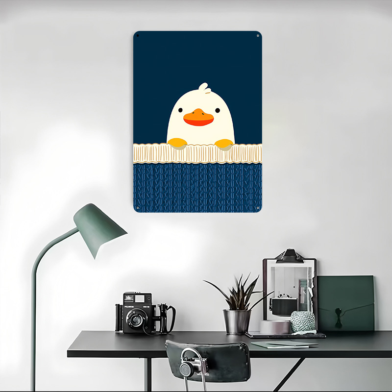 Poster Logam Bebek Lucu di Lat - Background Retro Gaming ulasan dan harga