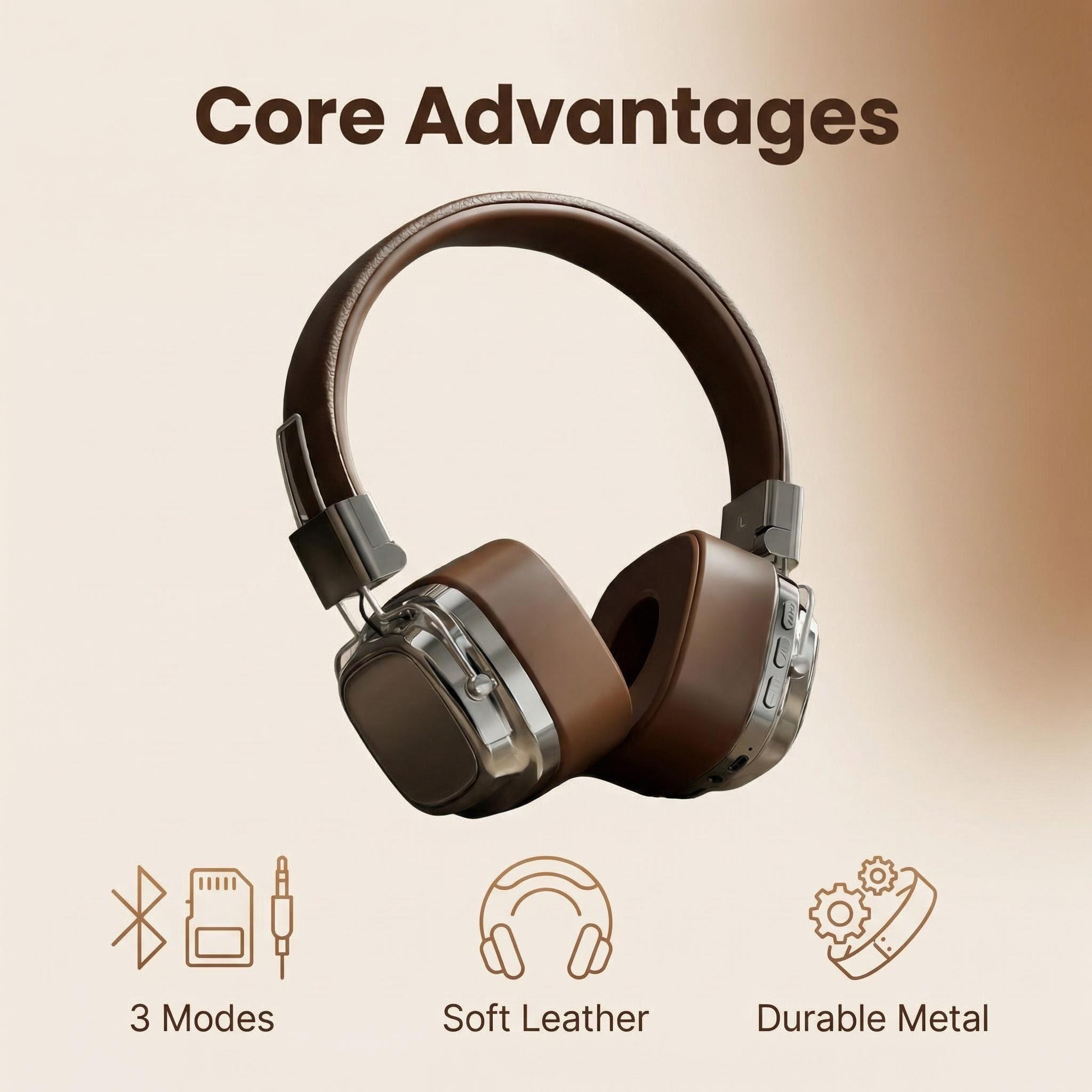 Headphone Kulit Retro Over-ear - Retro Gaming Cables ulasan dan harga