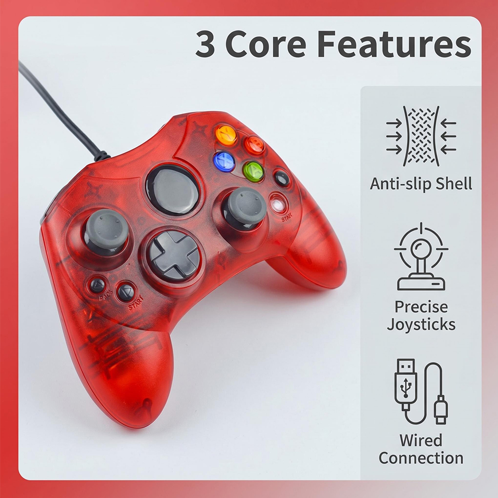 Pengontrol Game Berkabel - Kon - Retro Gaming Xbox ulasan dan harga