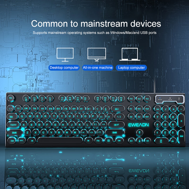 Keyboard Gaming Mesin Ketik EW - Retro Gaming Windows ulasan dan harga
