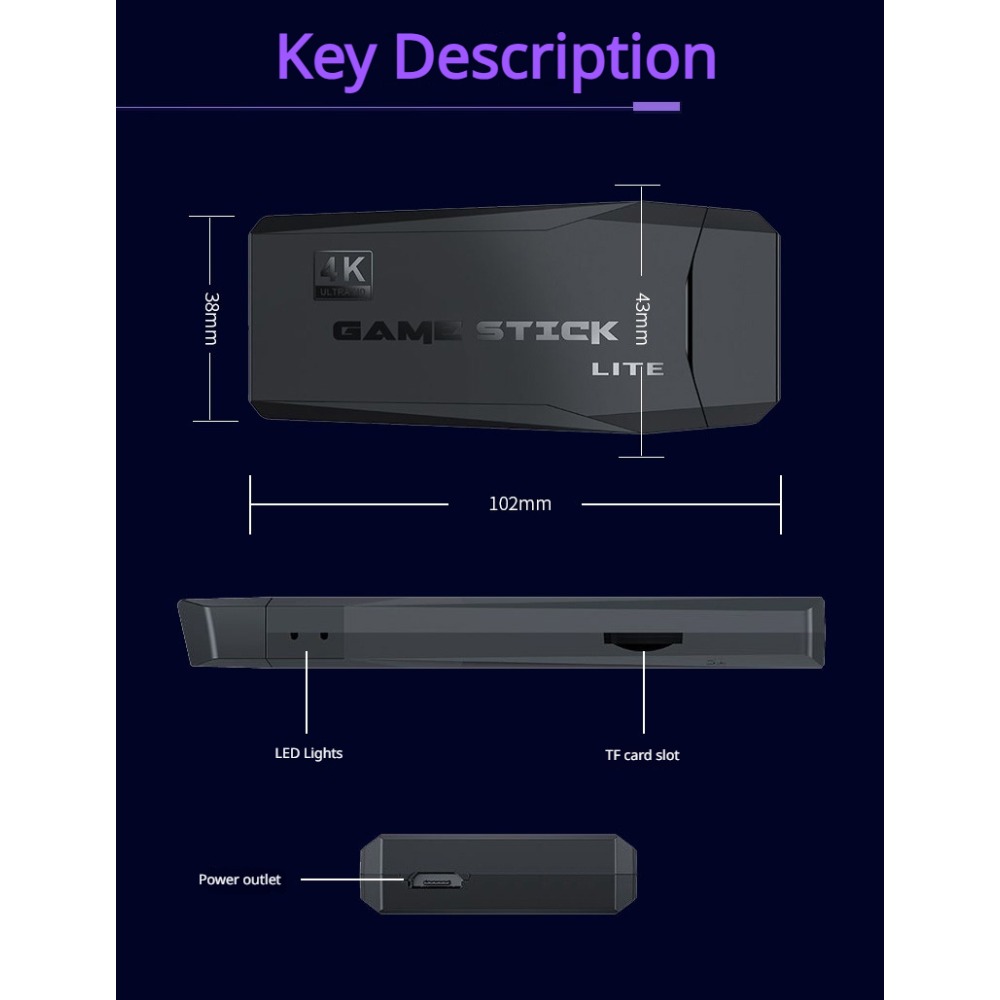 Konsol Game Stick Retro 4K Por - Retro Gaming Xbox ulasan dan harga