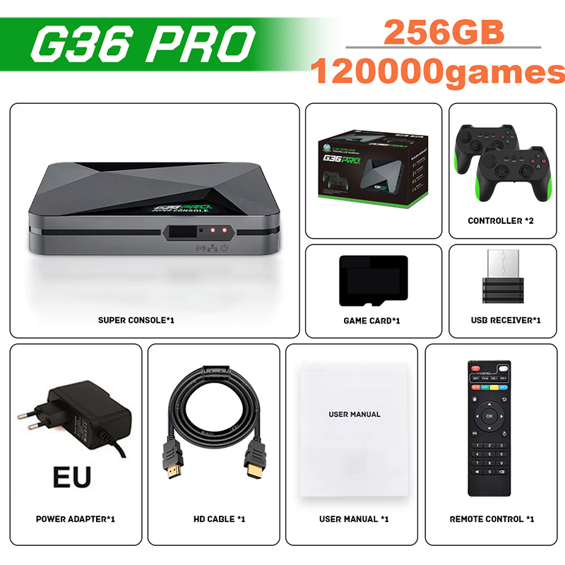 Konsol Game Super G36 Pro 256G - Retro Gaming Tv Box ulasan dan harga