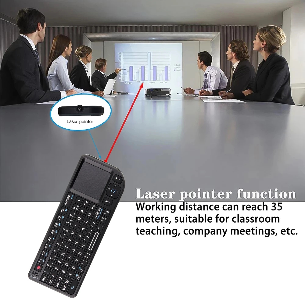 Keyboard Mini Nirkabel dengan  - Retro Gaming Tv Box ulasan dan harga