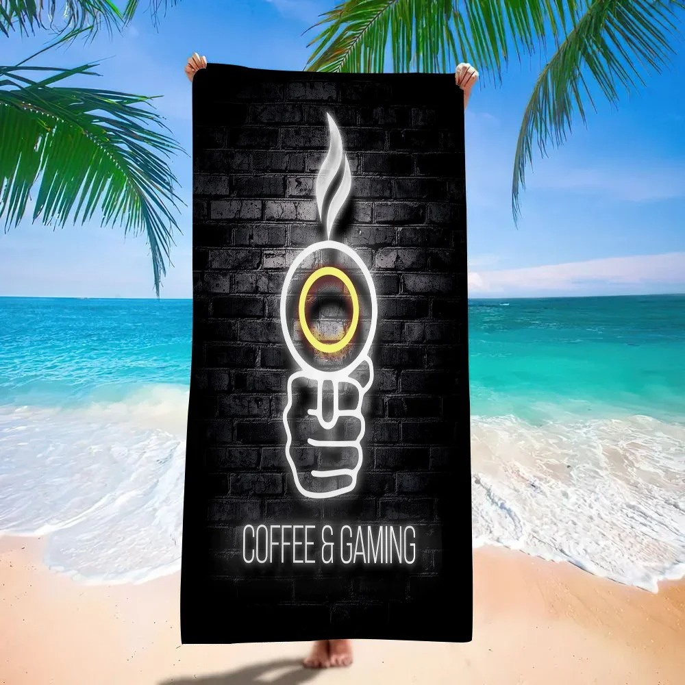 Handuk Pantai Neon Gaming Retr - Background Retro Gaming ulasan dan harga