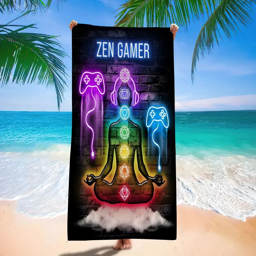 Handuk Pantai Neon Gaming Retr - Background Retro Gaming ulasan dan harga