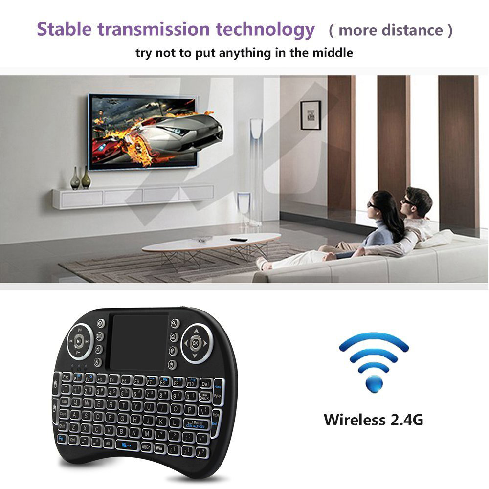Keyboard Mini Nirkabel dengan  - Retro Gaming Tv Box ulasan dan harga
