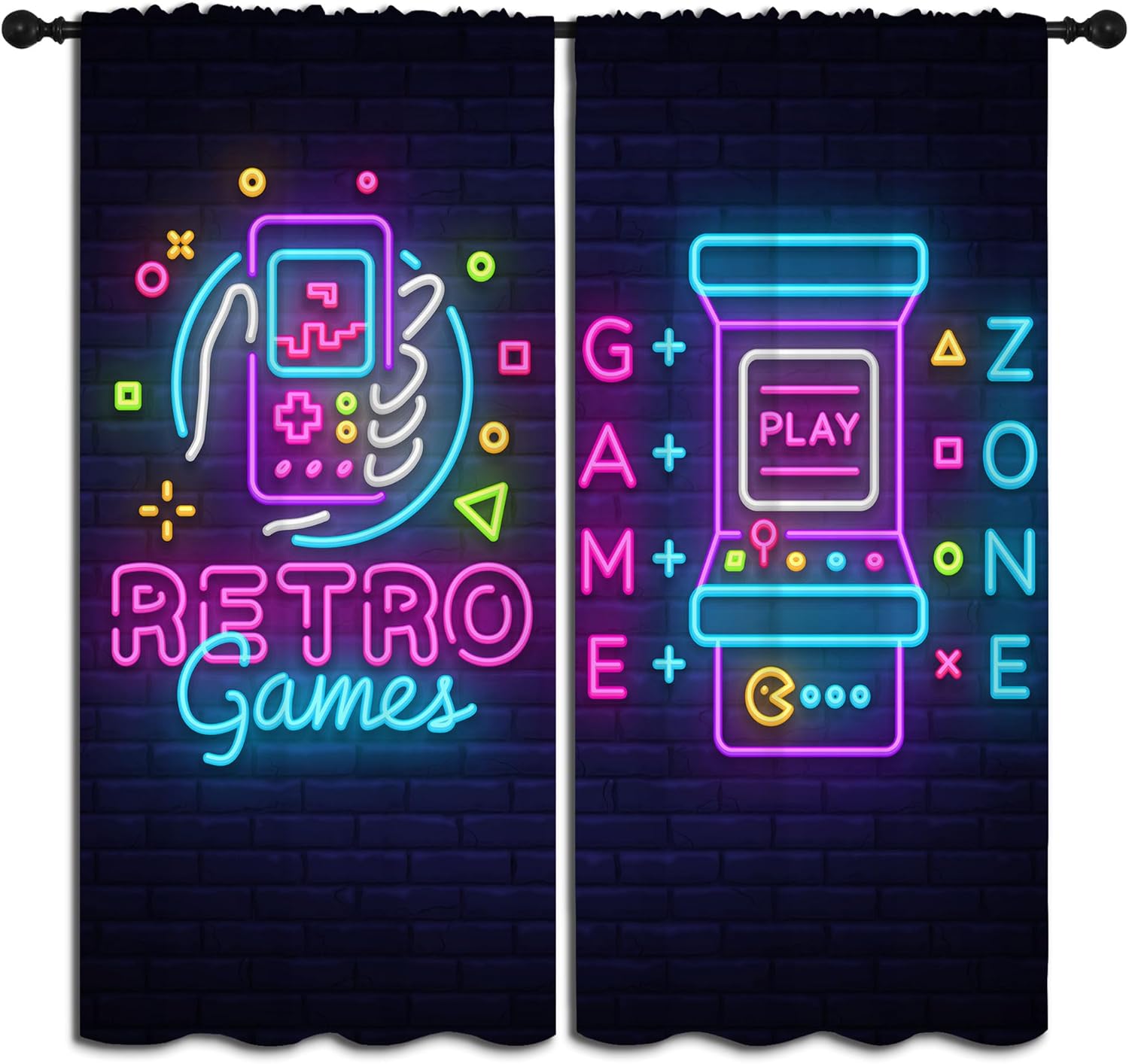 Tirai Blackout Motif Game Retr - Background Retro Gaming ulasan dan harga