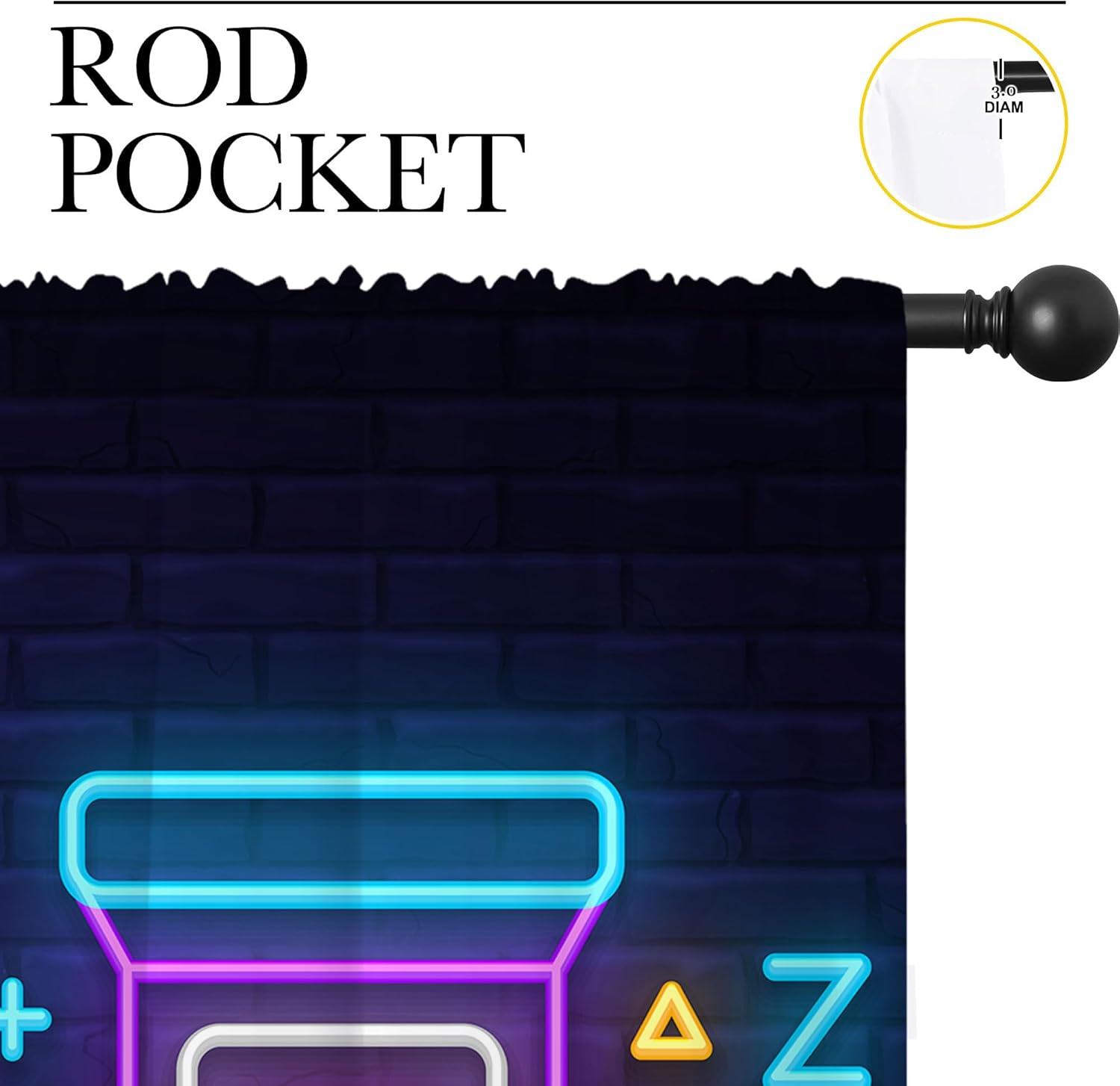 Tirai Blackout Motif Game Retr - Background Retro Gaming ulasan dan harga